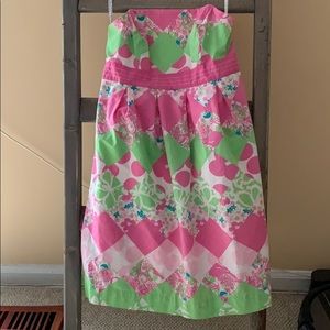 Vintage Lilly Pulitzer strapless dress